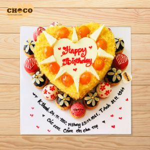 bánh sinh nhật bông lan trứng muối