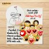 bánh kem vẽ hình chibi Hàn Quốc