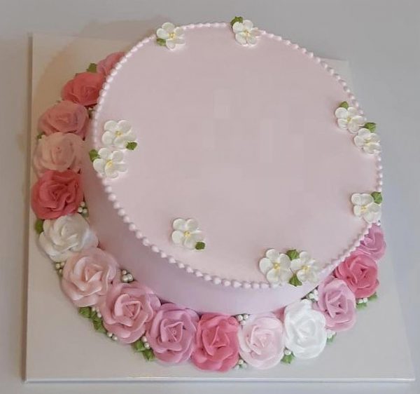 Bánh sinh nhật hoa hồng đẹp BK3