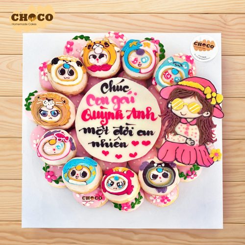 bánh sinh nhật baby three cho bé gái